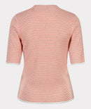 Short Sleeve Stripe Jumper - Off White & Red