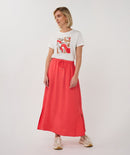 Paris T-Shirt - Off White & Red