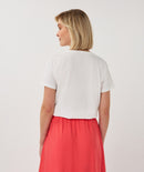Paris T-Shirt - Off White & Red