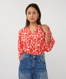 Raglan Scarlet Graphic Blouse - Print