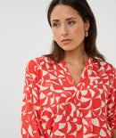 Raglan Scarlet Graphic Blouse - Print