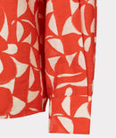 Wide Scarlet Graphic Blouse - Print