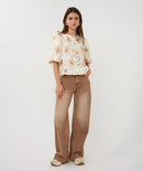 Balloon Sleeve Blouse - Print