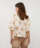 Balloon Sleeve Blouse - Print