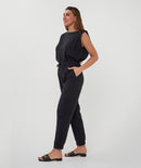 Crinkle Modal Trouser - Black