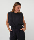 Crinkle Modal Top - Black
