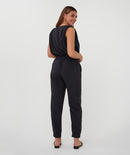 Crinkle Modal Trouser - Black