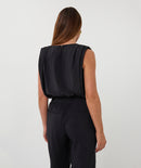 Crinkle Modal Top - Black