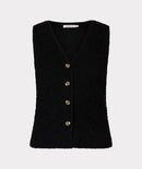 Bubble Flower Gilet - Black