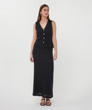 Bubble Flower Gilet - Black