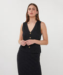 Bubble Flower Gilet - Black
