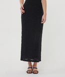 Bubble Flower Skirt - Black
