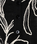 Flower Sleeveless Top - Black