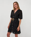 Broderie Anglaise Dress - Black