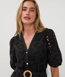 Broderie Anglaise Dress - Black
