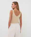 Ribbed Singlet - Sand