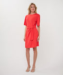 Bow Short Dress - Red