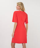 Bow Short Dress - Red