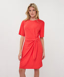 Bow Short Dress - Red