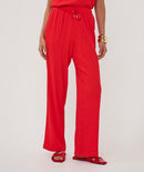 Fancy Crinkle Trouser - Red