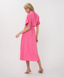 Crinkle Dress - Pink