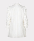 Linen Striped Blazer - Offwhite/sand