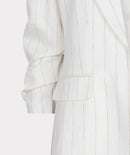 Linen Striped Blazer - Offwhite/sand