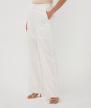 Linen Striped Trouser - Offwhite/sand