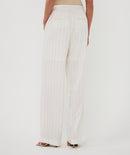 Linen Striped Trouser - Offwhite/sand