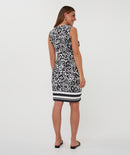 Golden Sleeveless Dress - Print