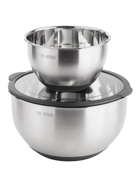Luxe Set of 2 Stainless Steel Mixing Bowls