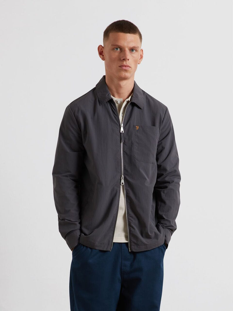 Fintoni Zip Shacket - Submarine Grey