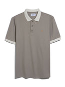 Clement Textured Polo Shirt - Stone Grey