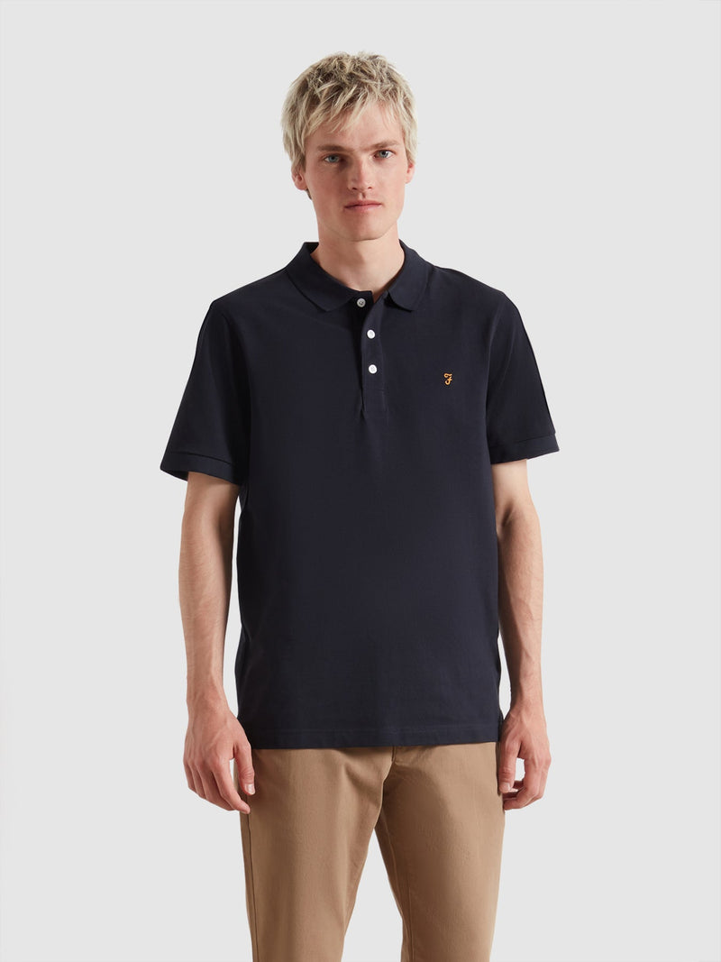 Farah Blanes Short Sleeve Polo Shirt - True Navy