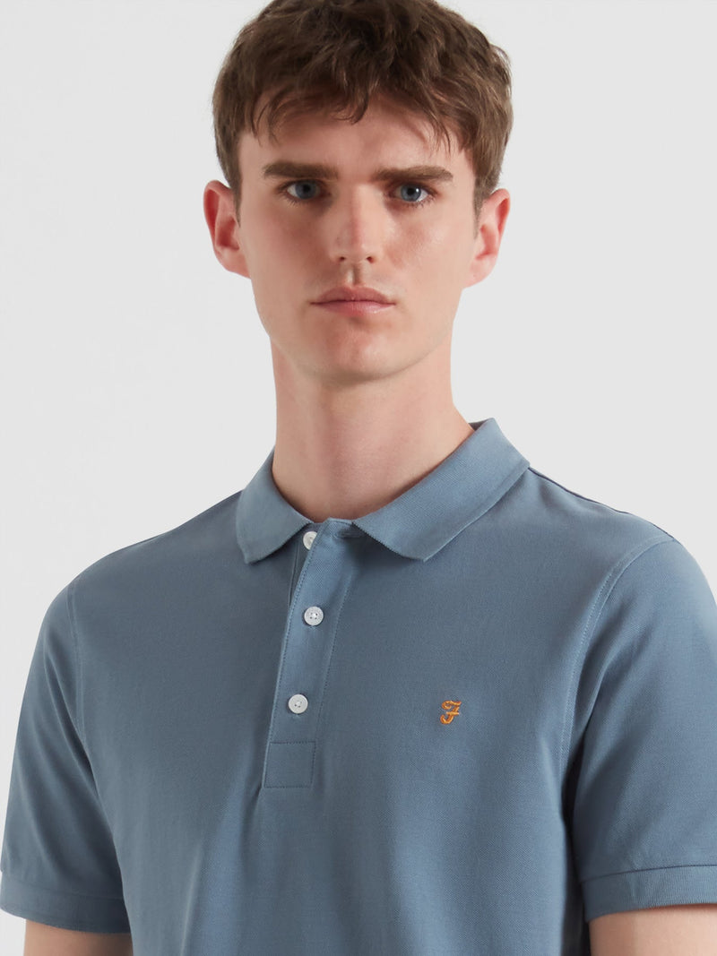 Blanes Short Sleeve Polo Shirt - Chalk Blue