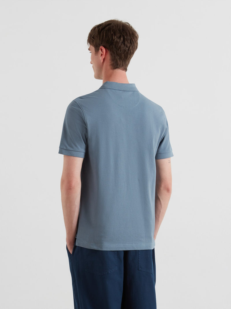 Blanes Short Sleeve Polo Shirt - Chalk Blue