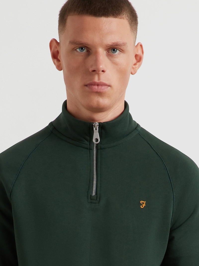 Jim 1/4 Zip Jumper - Poplar Green