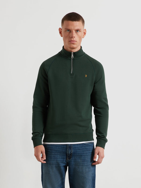 Jim 1/4 Zip Jumper - Poplar Green