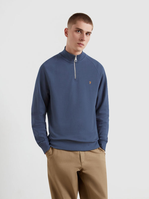 Jim 1/4 Zip Jumper - River Bed