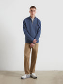 Jim 1/4 Zip Jumper - River Bed