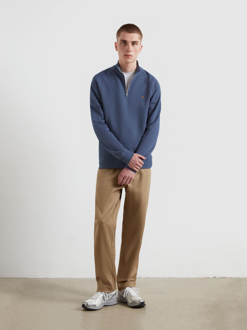 Jim 1/4 Zip Jumper - River Bed