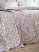 Ditsy Floral Cotton Bedspread - Lilac