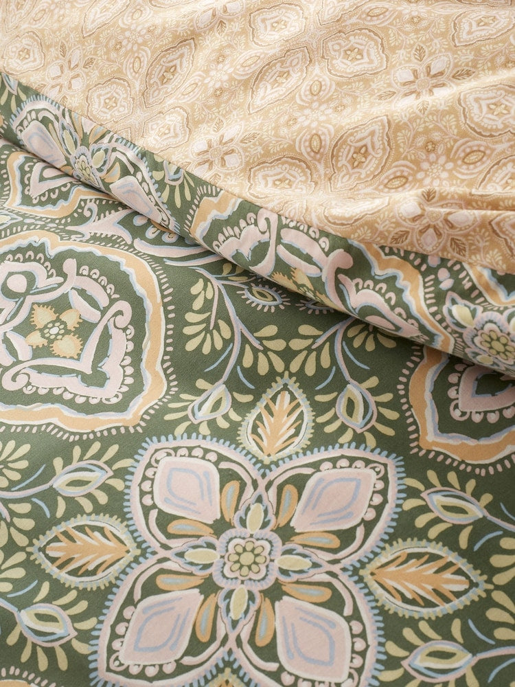 Pineapple & Elephant Alba Duvet Cover Set - Green