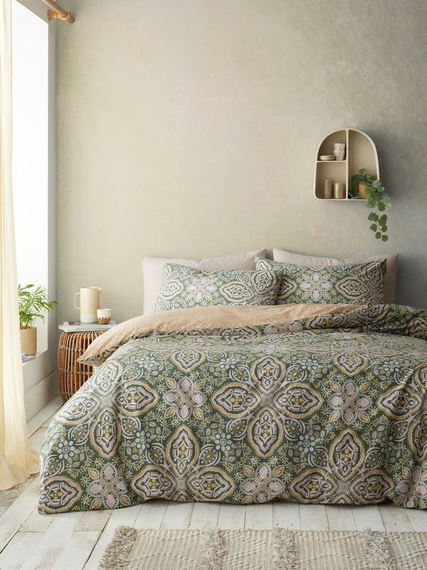Pineapple & Elephant Alba Duvet Cover Set - Green