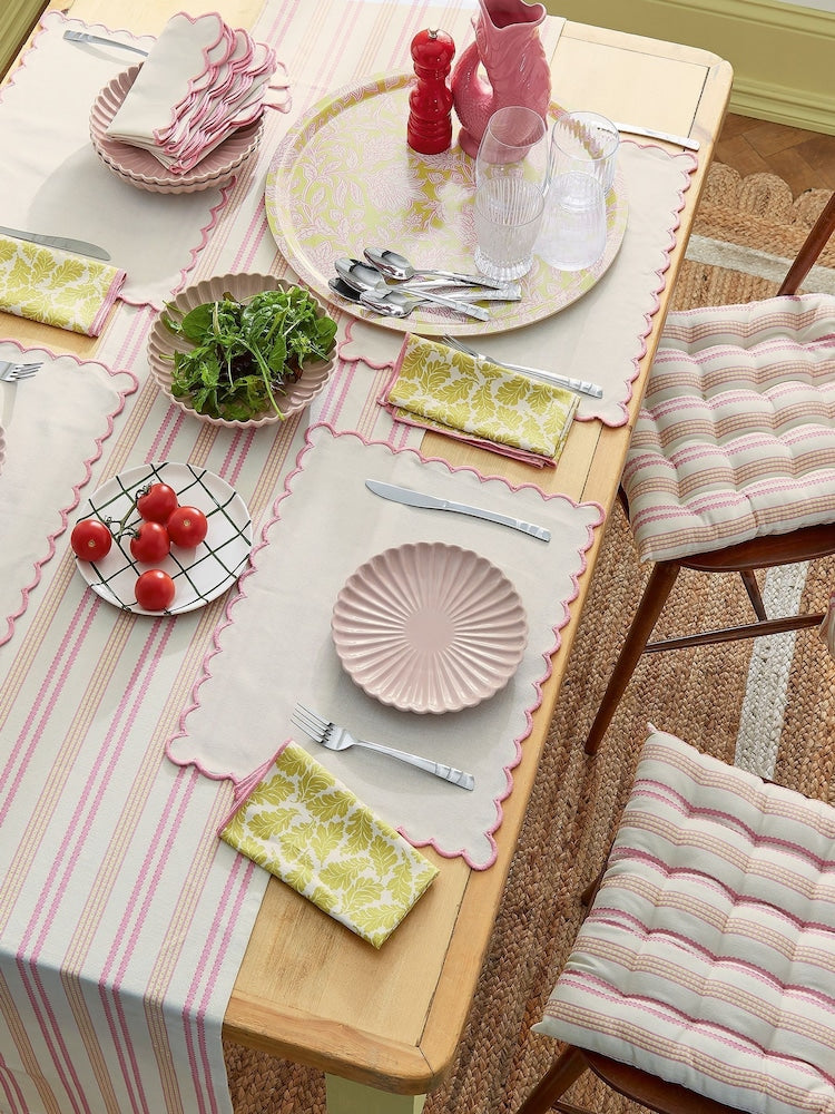 Ticking Stripe Seat Pad - Multicoloured