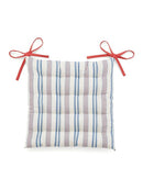 Ticking Stripe Seat Pad- Blue & Red