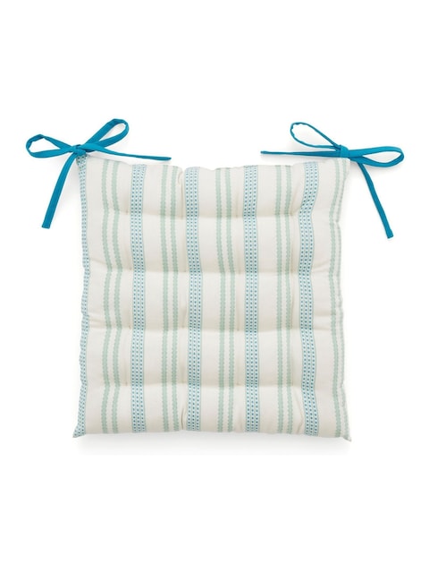 Seat Pad Ticking Stripe Green