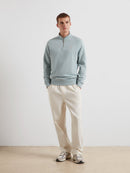 Jim 1/4 Zip Jumper - Green Mist Marl