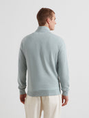 Jim 1/4 Zip Jumper - Green Mist Marl
