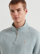 Jim 1/4 Zip Jumper - Green Mist Marl
